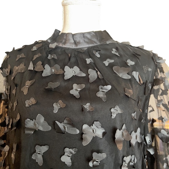 #A006  Shein  Whimsical Chic Gothic Romance  Fairycore Glam Black Dress NWOT XL - Picture 4 of 8